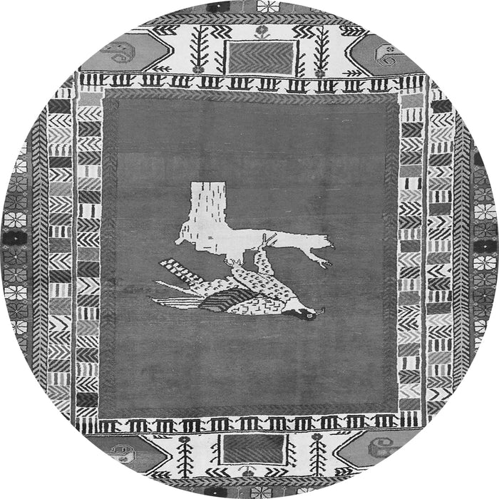 Square Persian Gray Traditional Rug, tr1299gry