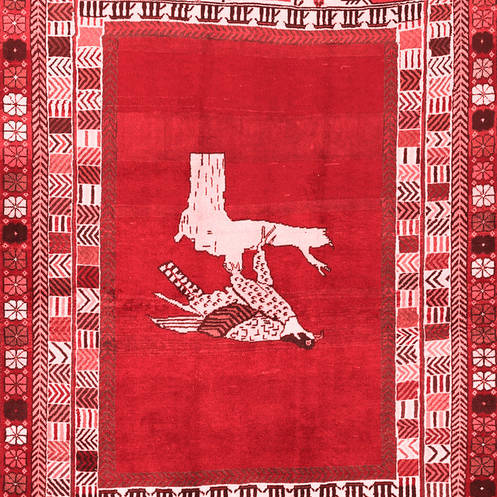 Machine Washable Persian Red Traditional Rug, wshtr1299red
