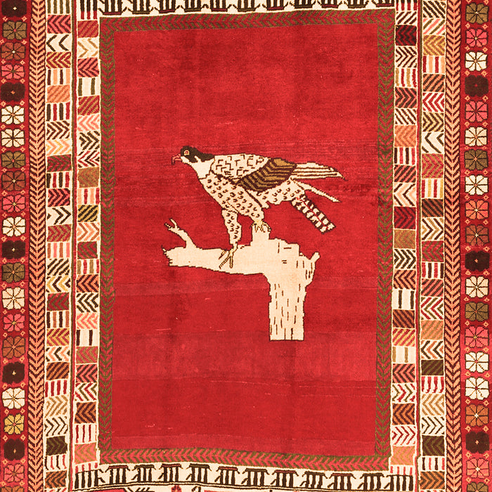 Serging Thickness of Machine Washable Persian Orange Traditional Area Rugs, wshtr1299org