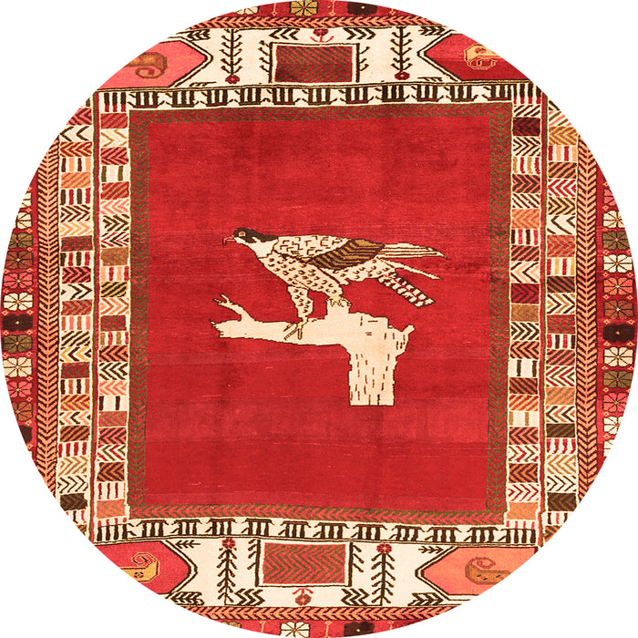 Machine Washable Persian Orange Traditional Area Rugs, wshtr1299org