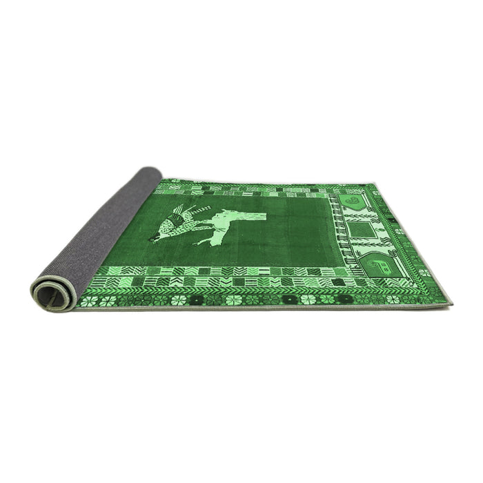Sideview of Persian Emerald Green Traditional Rug, tr1299emgrn