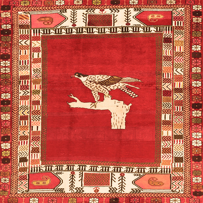 Serging Thickness of Persian Orange Traditional Rug, tr1299org