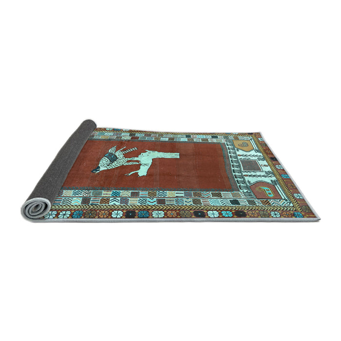 Sideview of Persian Light Blue Traditional Rug, tr1299lblu