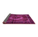 Sideview of Medallion Pink Traditional Rug, tr129pnk