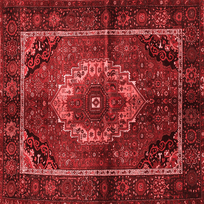 Medallion Red Traditional Rug, tr129red