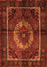 Medallion Orange Traditional Rug, tr129org