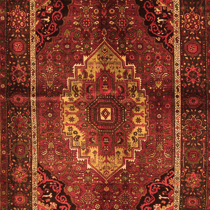 Medallion Orange Traditional Rug, tr129org