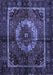 Medallion Blue Traditional Rug, tr129blu