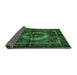 Sideview of Medallion Emerald Green Traditional Rug, tr129emgrn