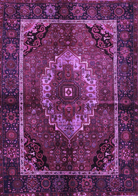 Medallion Purple Traditional Rug, tr129pur