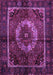 Medallion Purple Traditional Rug, tr129pur