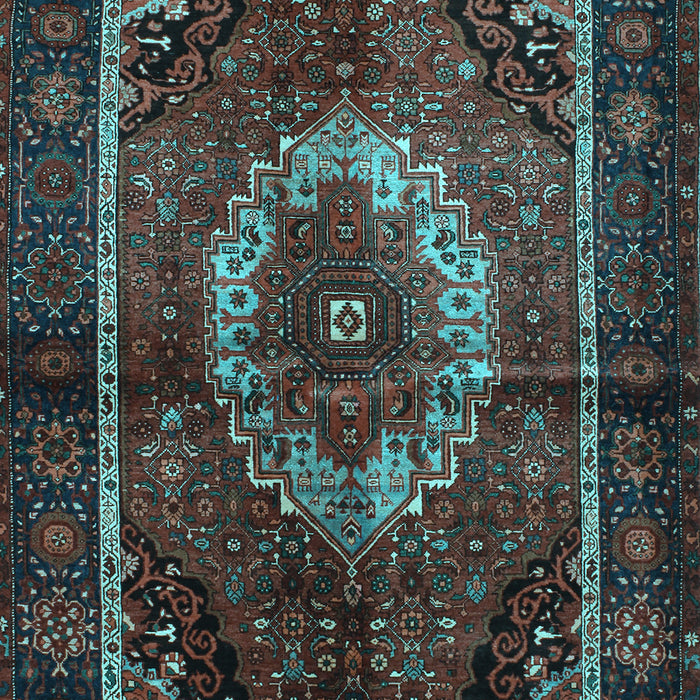 Medallion Light Blue Traditional Rug, tr129lblu