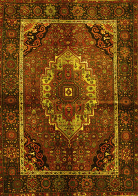 Medallion Yellow Traditional Rug, tr129yw