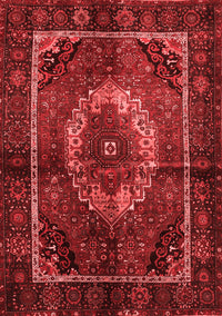 Medallion Red Traditional Rug, tr129red