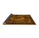 Sideview of Medallion Yellow Traditional Rug, tr129yw