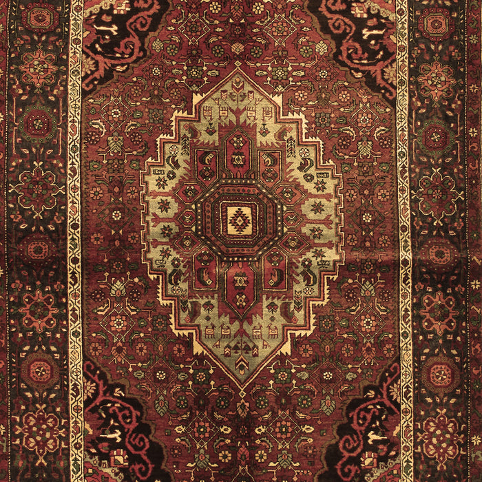 Medallion Brown Traditional Rug, tr129brn