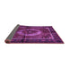 Sideview of Medallion Purple Traditional Rug, tr129pur