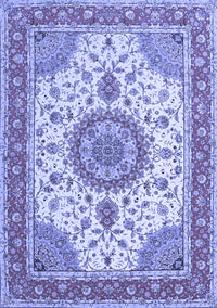 Medallion Blue Traditional Rug, tr12blu