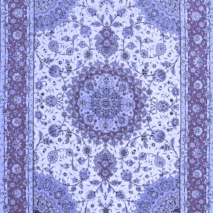 Medallion Blue Traditional Rug, tr12blu