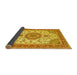 Sideview of Medallion Yellow Traditional Rug, tr12yw