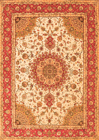 Medallion Orange Traditional Rug, tr12org