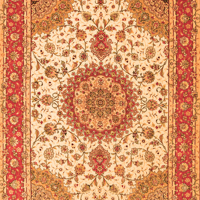 Medallion Orange Traditional Rug, tr12org