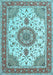 Medallion Light Blue Traditional Rug, tr12lblu