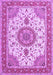 Machine Washable Medallion Purple Traditional Area Rugs, wshtr12pur