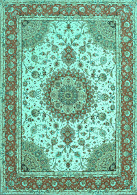 Medallion Turquoise Traditional Rug, tr12turq