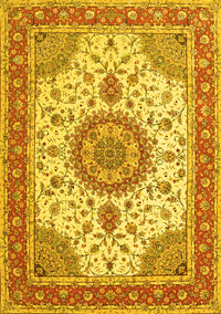 Medallion Yellow Traditional Rug, tr12yw