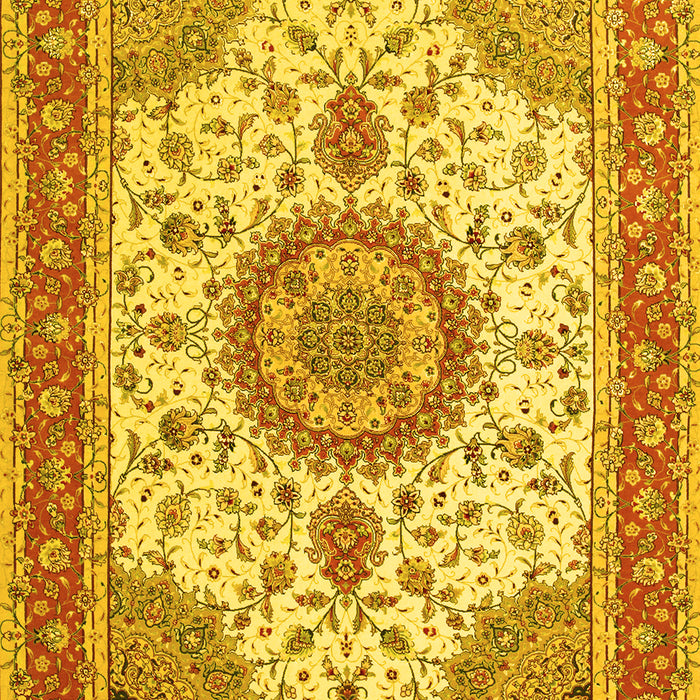 Medallion Yellow Traditional Rug, tr12yw