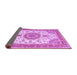 Sideview of Medallion Purple Traditional Rug, tr12pur