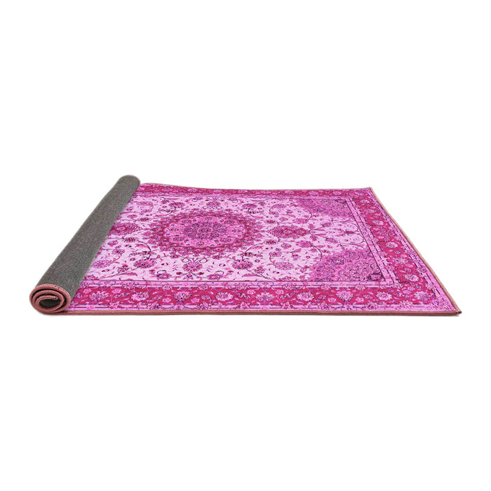 Sideview of Medallion Pink Traditional Rug, tr12pnk