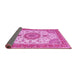 Sideview of Medallion Pink Traditional Rug, tr12pnk