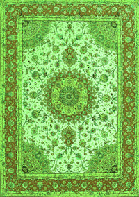 Medallion Green Traditional Rug, tr12grn