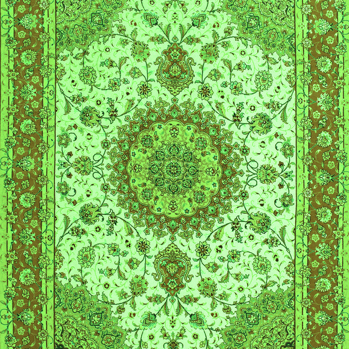 Medallion Green Traditional Rug, tr12grn
