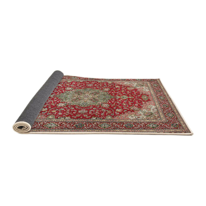 Sideview of Traditional Camel Brown Medallion Rug, tr13