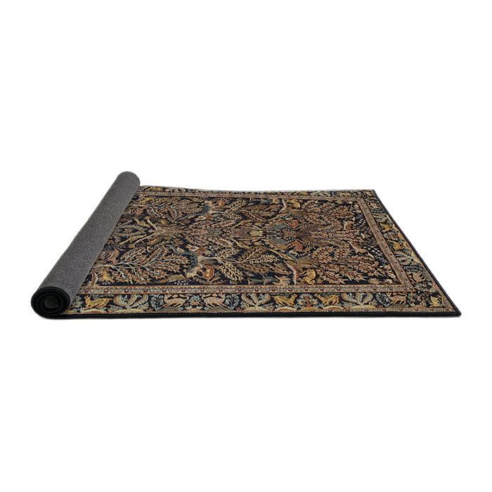 Sideview of Traditional Dark Almond Brown Persian Rug, tr130