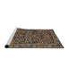 Sideview of Machine Washable Traditional Dark Almond Brown Rug, wshtr130