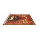 Sideview of Machine Washable Traditional Tomato Red Rug, wshtr1300