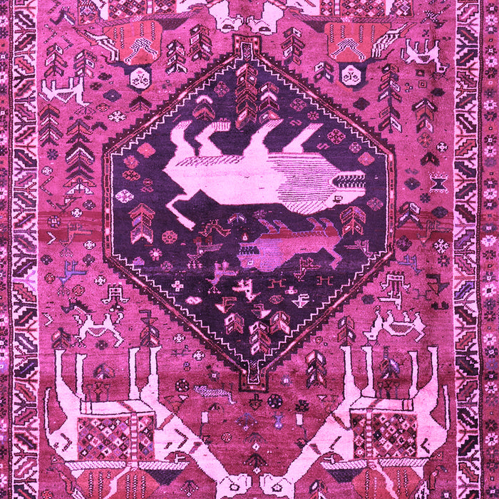 Machine Washable Persian Purple Traditional Area Rugs, wshtr1300pur