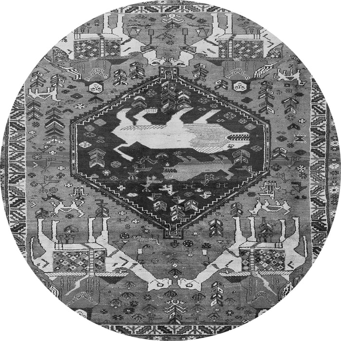 Square Persian Gray Traditional Rug, tr1300gry