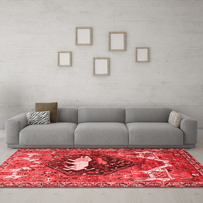 Traditional Red Washable Rugs