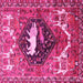 Square Persian Pink Traditional Rug, tr1300pnk