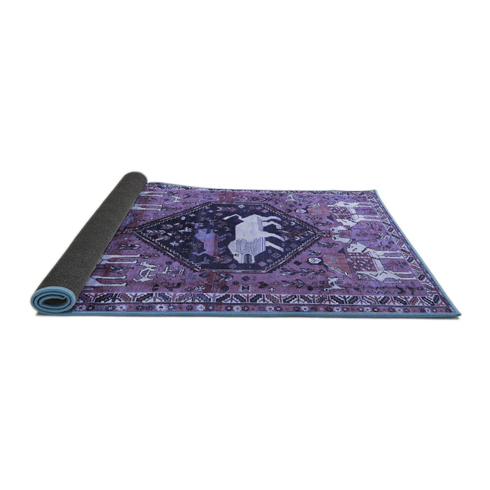 Sideview of Persian Blue Traditional Rug, tr1300blu