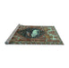 Sideview of Machine Washable Persian Light Blue Traditional Rug, wshtr1300lblu