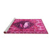 Sideview of Machine Washable Persian Pink Traditional Rug, wshtr1300pnk