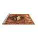 Sideview of Machine Washable Persian Brown Traditional Rug, wshtr1300brn