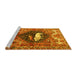 Sideview of Machine Washable Persian Yellow Traditional Rug, wshtr1300yw