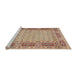 Sideview of Machine Washable Traditional Brown Rug, wshtr1301